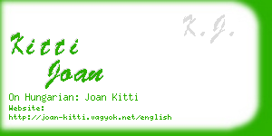 kitti joan business card